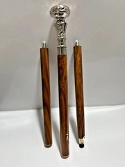 Silver Knob Handle Wooden Walking Stick Cane Victorian Style Stick Lot of 10 Pcs