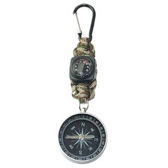 Pocket Snap Hook Compasses Carabiner Thermometer Camping Backpacking Survival