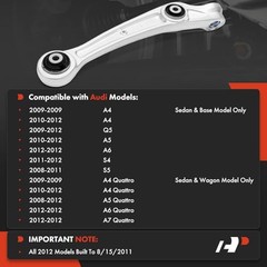 Front Left Forward Lower Control Arm, with Bushing, Compatible with Audi –