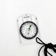 1pc new outdoor mini acrylic transparent scale compass, map measurement directio