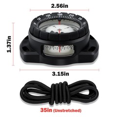 Scuba Dive Compass, Waterproof 5ATM Marine Navigation Wrist Compass Black