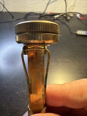 Old Brass Long Stem Pin On Compass Liquid Filled Germany Camping Hunting