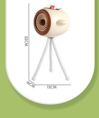 Stroller Fan Portable 8000mAh Battery 4 Speed Settings 360 Degree Rotating Head