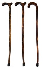 RMS 36″ Natural Wood Walking Cane/Stick (Smooth, Spiral or Round Handle)