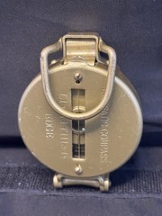 Vintage Lensatic Compass Liquid Filled Edge Brass Coating Japan