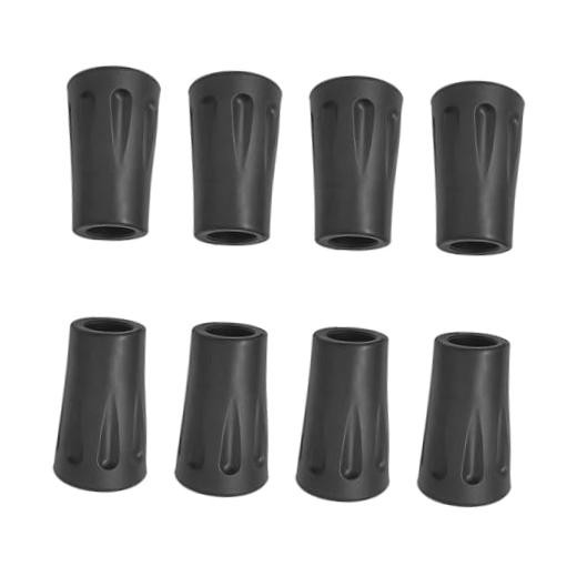 8 Pcs Rubber Trekking Pole Tips Replacement Protectors, 11mm Hole Diameter