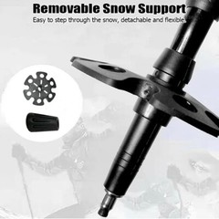 Pair Trekking Hiking Poles Walking Sticks Anti-Shock Collapsible Alpenstock Grip