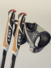 Leki Instructor Lite Speed Lock Trekking Hiking Poles w/ Gloves