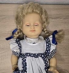 Cute plastic doll Schildkröt Doll 50 cm sleeping eyes collector vintage