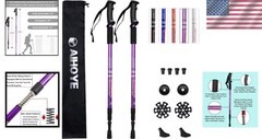 Lightweight Collapsible Hiking Poles with Anti-Shock Technology, 2 Pack