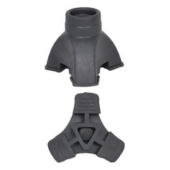 2Pcs Plastic Cane Foot Covers Walking Stick Tips Durable Anti Skid Black
