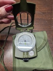 SE Military Lensatic And Prismatic Sighting Survival Emergency Compass And Pouch