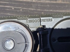 Aluminum Folding Compass Made in Japan Green 1:25000 meters