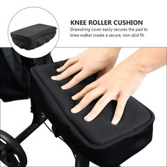 Knee Walker Cushion Cover Black Polyester Reusable for Leg Cart