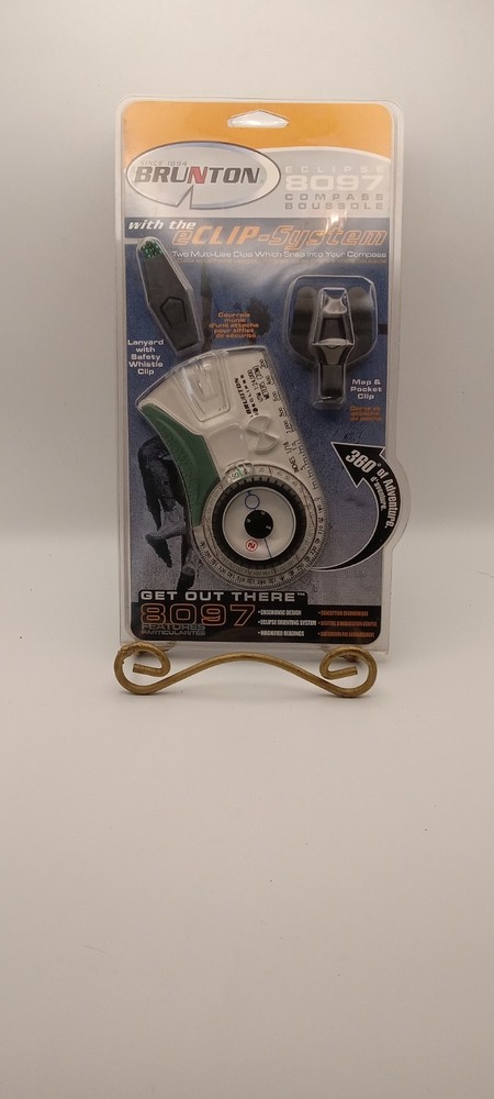 BRUNTON Eclipse Compass #8097 Outdoorsman Hiking Camping Survival Travel clipon