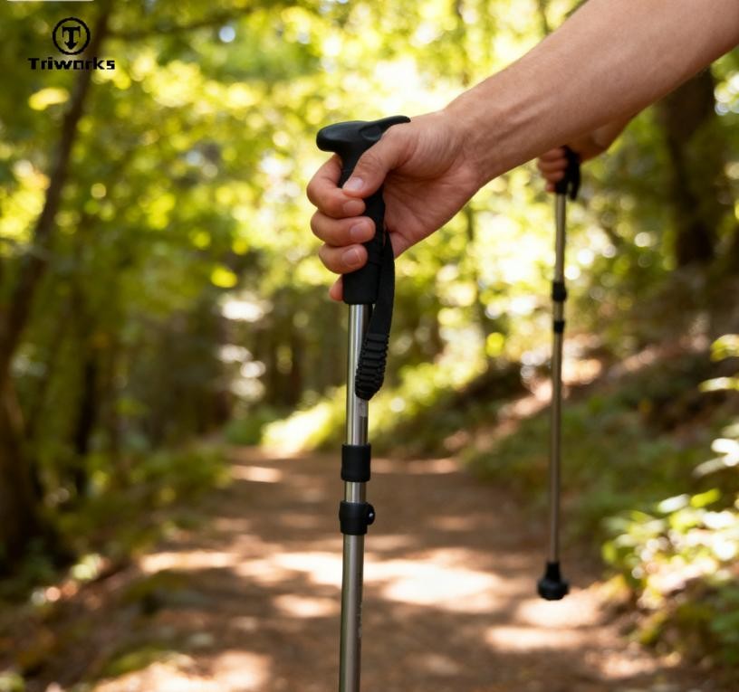 Triworks Adjustable T-Handle Alpenstocks for Mobility Aid