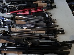 Outdoor Products foldable Trekking Walking Hiking Poles Sticks. Pairs only.
