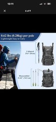 TheFitLife Trekking Poles 2-Pack | Anti-Shock Quick Lock Ultralight | Purple