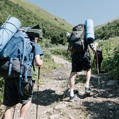 260G Folding Trekking Pole Aluminum Alloy Alpenstock Collapsible Walking Stick.