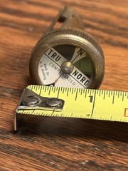 Vintage TRU-NORD Brass Clip On Compass V.E. Budlong Brainerd MN Working Order