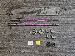 (QTY 2) Trekking Poles Nordic Walking Sticks Adjustable Hiking Alpenstock Purple