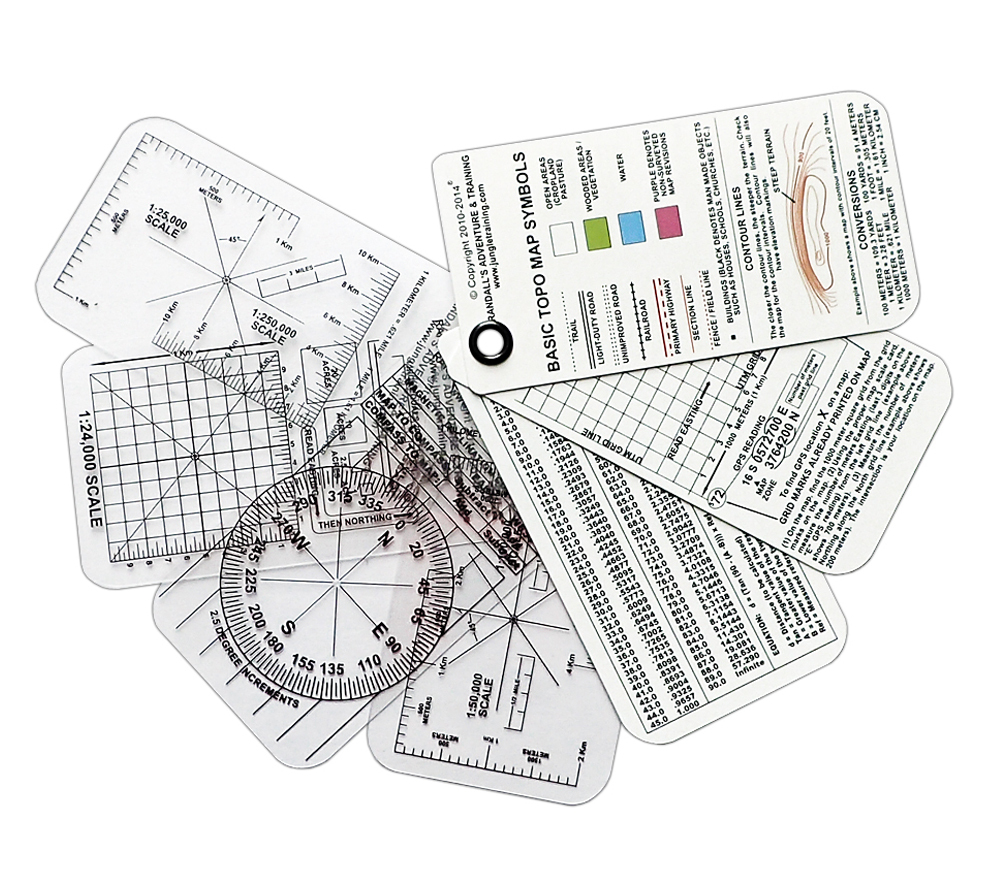 Esee Compass Cards Land Navigation with UTM Grid Reference Overlay Map Tool