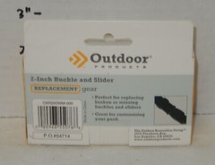 Outdoor Products Replacement Gear 2 Inch Buckle and Slider
