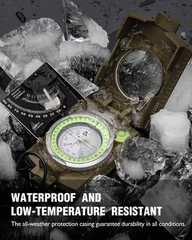 Waterproof Military Navigation Compass with Inclinometer for Adventure