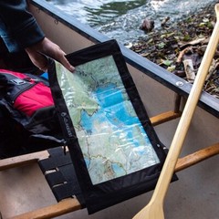AquaQuest Trail Map Case – 100% Waterproof Document Dry Bag Holder – Black