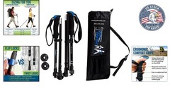 Ultralight Collapsible Hiking Poles – Travel Ready with Rubber Feet & Carry Bag