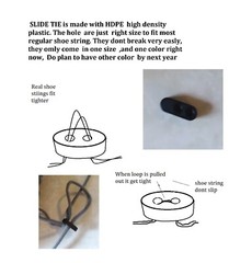 SLIDE TIE Boys shoe string tying device Slide Tie 2 pair for 9.95