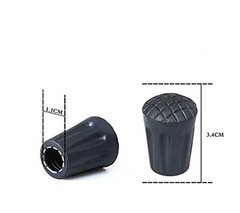 Hiking Trekking Poles Rubber Tips Protectors – Shock Absorbing, Grip & Traction