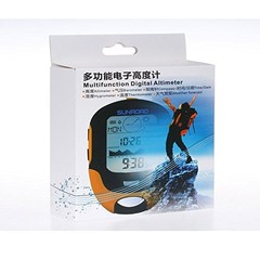 Barometer Altimeter Compass LCD Digital Thermometer Watches-Hygrometer Yellow