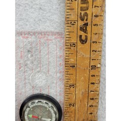 Vintage Baseplate Compass with Magnifying Glass Map Scales Hiking Orienteering