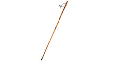 Wooden Walking Stick Hiking Trekking Wood Cane Poles Hand Staff Carved Wolf 55″