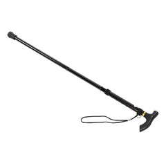 (Black)Aluminium Alloy Telescopic Walking Cane Trekking CH
