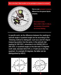 Portable Professional Geological Compass DQL-8 with Clinometer Aluminum