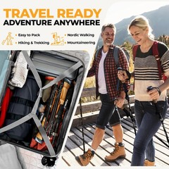 Lightweight Adjustable Trekking Poles – Compact Walking Sticks with Quick Locks,
