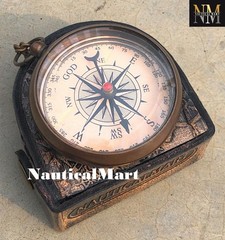 Brass Compass – “God My Lord Guide Me” Engraved, Handmade Personalized Gift f…