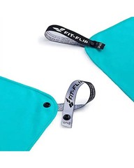 Fit-flip microfiber towel 30×50 cm, light blue