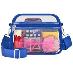 Clear Bag for Stadium Events Clear Purse Stadium Bag Satchel Large Blue