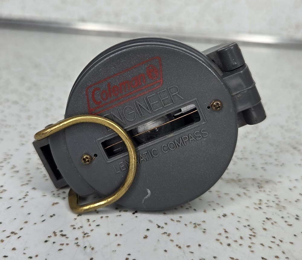 Coleman Lensatic Engineering Hunting Hiking Camping Outdoor Compass Gray