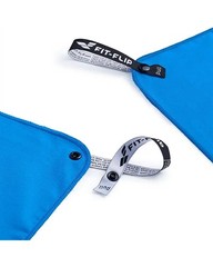 Fit-flip towel / shower cover in microfiber 90×180 cm, blue
