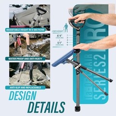 Ta-Da Chair Series 2 PRO, Portable Trekking Hiking Pole, Folding Walking Red