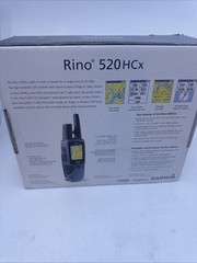 Garmin Rino 520 HCx Handheld GPS 2 Way Radio W/ Accessories Tested Working