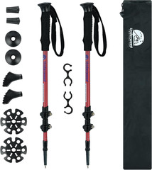 Trekking Poles Collapsible Hiking Poles – 2 Pack Adjustable Aluminum Hiking Stic