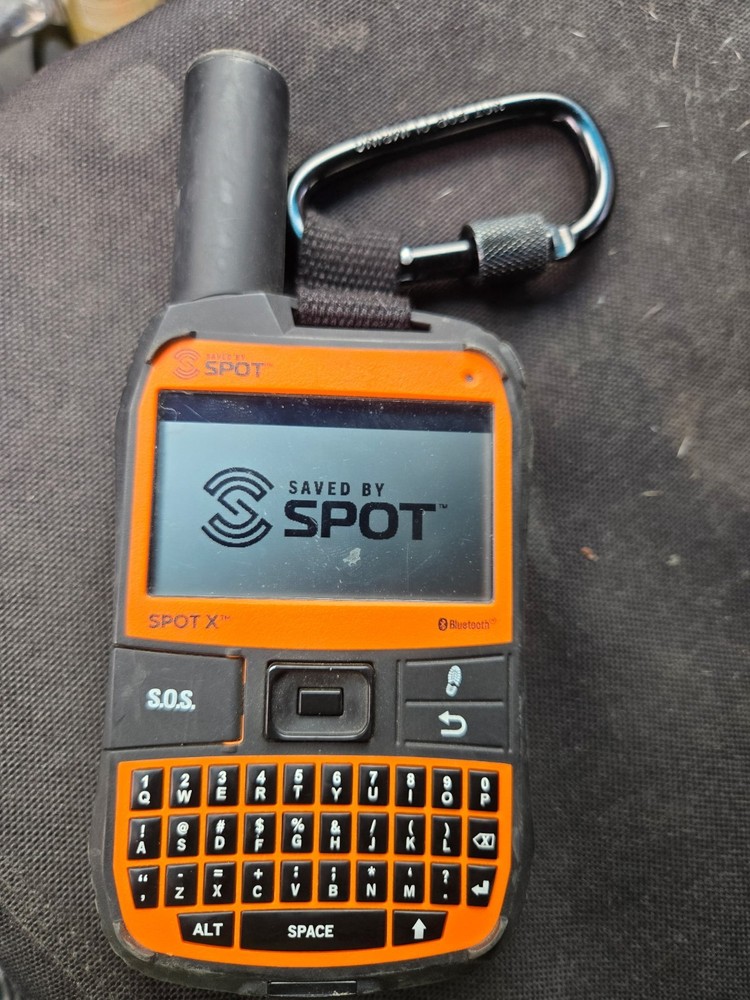 SpotX Bluetooth 2-Way Satellite Messenger with SOS includes strap – used.