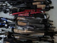 Outdoor Products foldable Trekking Walking Hiking Poles Sticks. Pairs only.