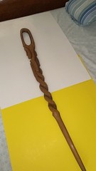 African Hand Carved Walking Stick 38 1/2 Inches Tall
