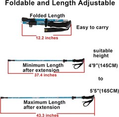 Lightweight Collapsible Trekking Pole – 7075 Aluminum Adjustable Walking Stick